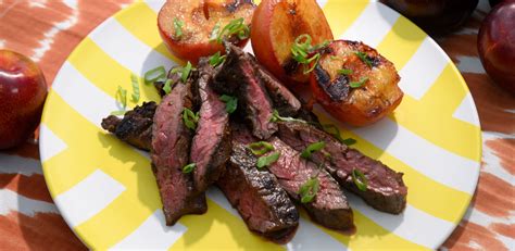 Meanwhile, season the steak generously with pepper and the seasoned salt. Grilled Teriyaki Steak with Plums | Recipe in 2020 | Skirt ...