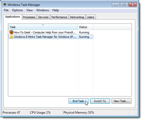 Use A Windows 8 Like Task Manager In Windows 7 Vista And Xp
