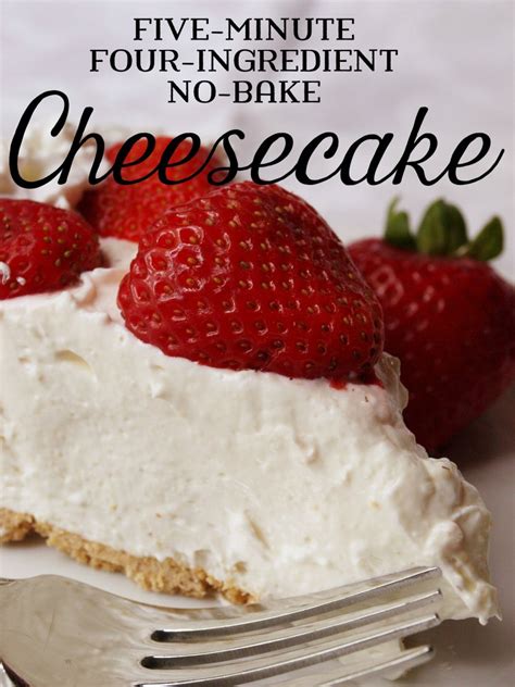 Beat the cream cheese on low speed until creamy, about 1 minute. Five-Minute Four-Ingredient No-Bake Cheesecake | Delishably
