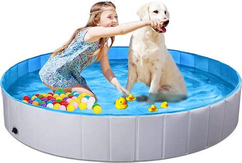 Tidyon Dog Pool Large Foldable Collapsible Dog Pool Plastic Pool