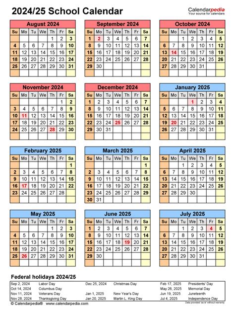 School Calendars 2024 2025 Free Printable Excel Templates 2024
