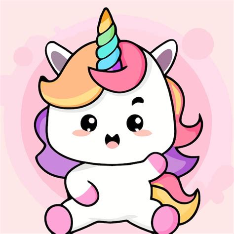 Premium Vector Cute Unicorn Illustration Unicorn Kawaii Chibi Vector