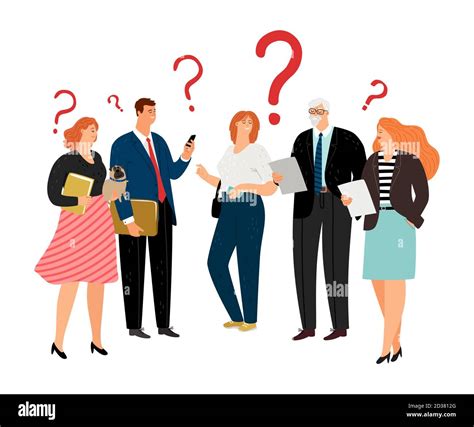 People Have Question Question Marks Different Age Business Team