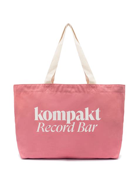 Kompakt Record Bar Krb Logo Totebag Pink