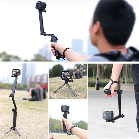 3 Way Grip Waterproof Monopod Selfie Stick Tripod Stand For Gopro Hero 8 7 6 5 Session For Yi 4k