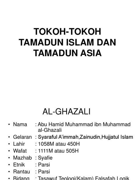 Pdf Tokoh Tamadun Islam Dan Asia Dokumen Tips