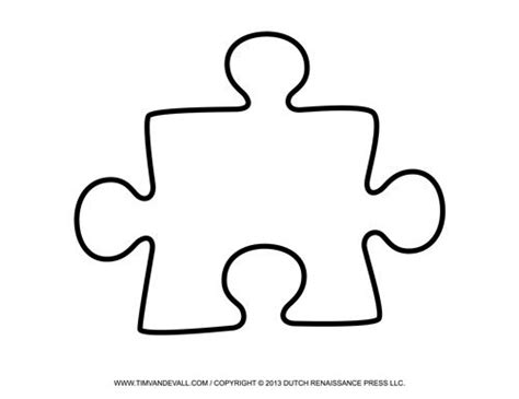 Blank Puzzle Piece Template Free Single Puzzle Piece Images Puzzle