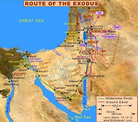 Route Of The Exodus Bible Mapping Bible History Bible Knowledge