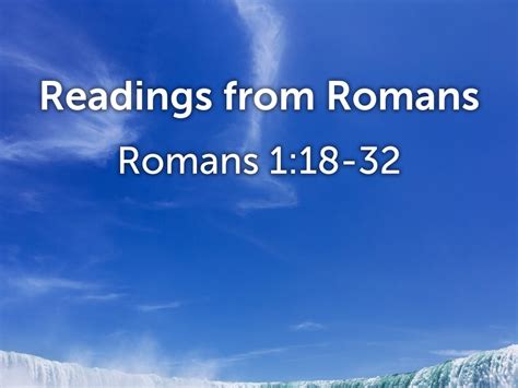 Readings From Romans 118 32 Faithlife Sermons