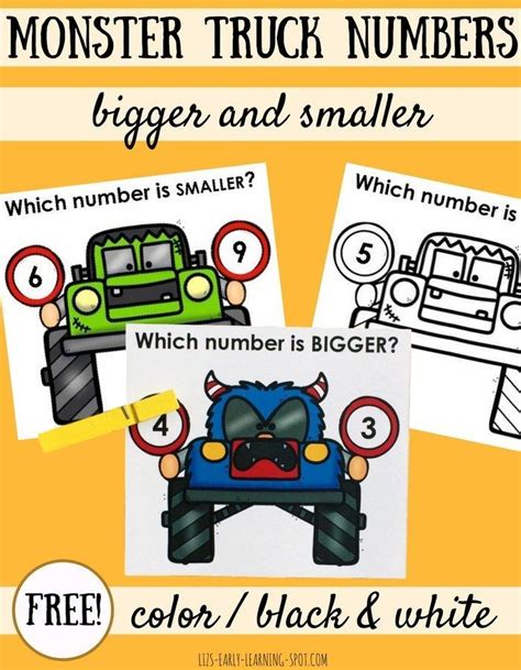 Learn all about what makes a monster truck tick and sing a long. Monster Truck Numbers: Bigger and Smaller | Early learning ...