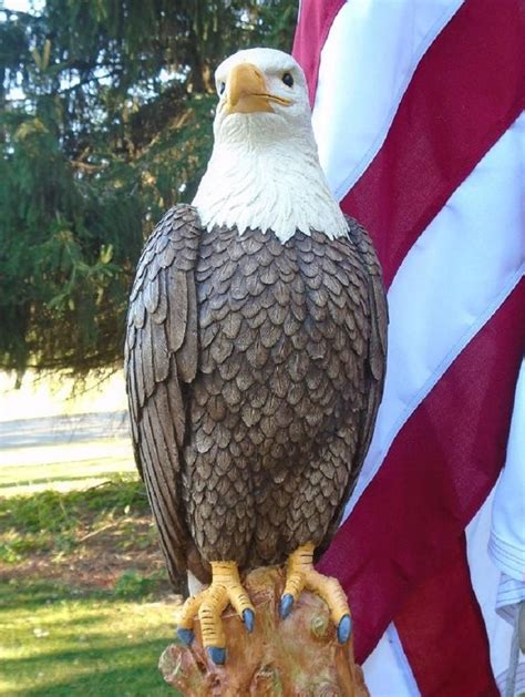 Eagle Figure Garden Statue Patriotic Figurine American Bald Etsy