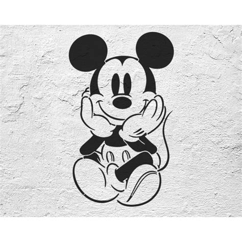 Mickey Mouse Stencil N5 Disney Cartoon Stencil For Nursery Decoration
