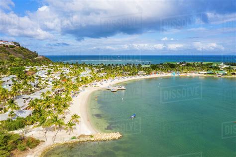 Aerial View By Drone Of St James Bay Antigua Antigua And Barbuda