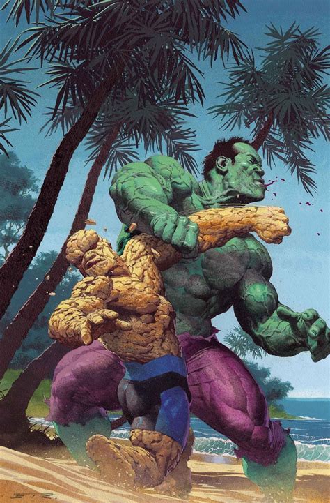 Fantastic Four 12 The Hulk Vs The Thing By Esad Ribic Marvel