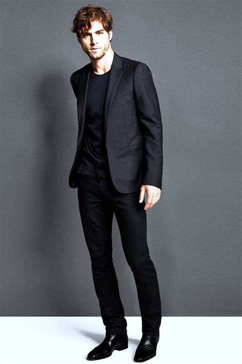 Black Suit Fashion Ideas For Men All Black Mens Suit Black Outfit