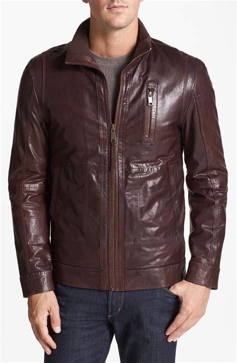 Andrew Marc Vandam Leather Jacket In Brown For Men Driftwood Lyst
