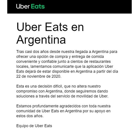 Sigue El éxodo Uber Eats Anunció Que Dejará De Operar En La Argentina