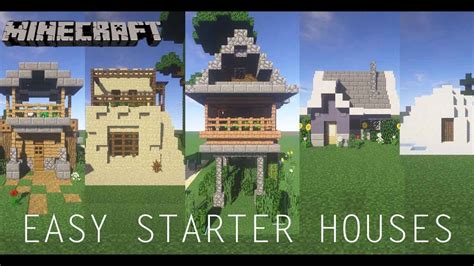 A small map containing a magnificent modern building that can become your home for a long time. Minecraft: 5 Easy, Small Starter Houses! - YouTube