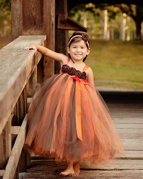 Fall Flower Girl Dress Autumn Tutu Dress Baby Tutu Dress Etsy