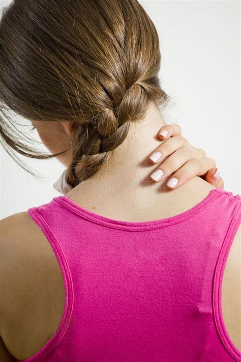 358 Rear View Young Woman Neck Pain Stock Photos Free And Royalty Free