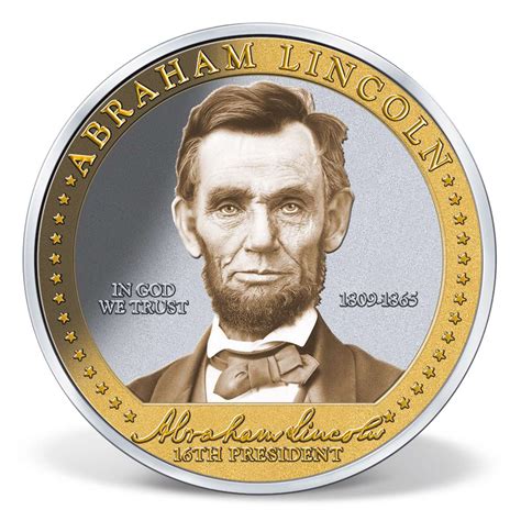 Abraham Lincoln Great Leader Commemorative Coin Silver Plated