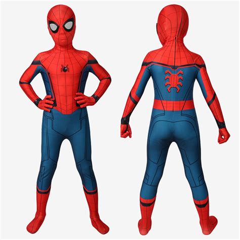 Spider Man Costume Cosplay Suit Kids Peter Parker Spider Man Far From