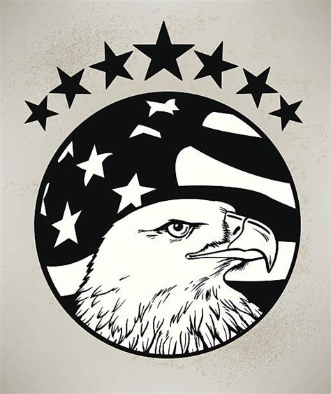 Best Black And White American Flag Illustrations Royalty