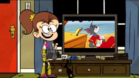 Luan Loud Watching Tom And Jerry By Txtoonguy1037 On Deviantart
