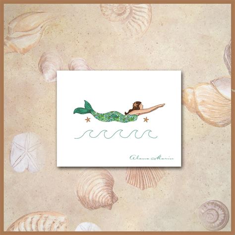 Sea Turtle Note Cards Personalized Stationery Set Of 10 Etsy