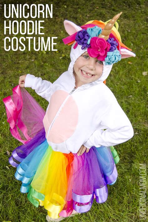 Diy Unicorn Hoodie Costume With Rainbow Tutu Tutorial Unoriginal Mom