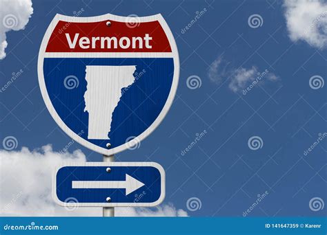 Road Trip To Vermont With Sky Stock Image Image Of Type Vermont
