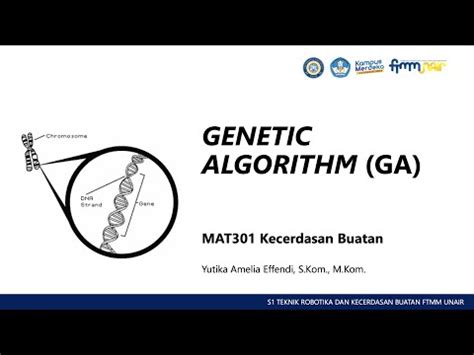 Kecerdasan Buatan Algoritma Genetika Genetic Algorithm Ga