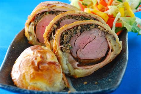 First on their own, brushed with butter so the slices fuse together; Beef Tenderloin Recipe | Beef Wellington & Lobster Mashed Potatoes