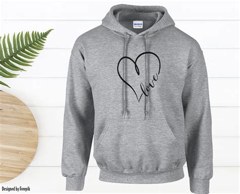 Love Hoodie Love Hooded Sweatshirt Valentines Day T Etsy