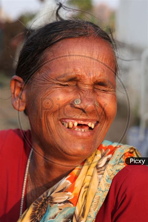 old woman face smiling