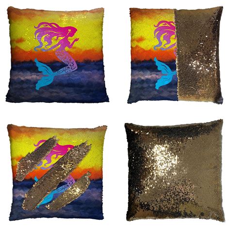 Gckg Mermaid Pillowcasemermaid Reversible Mermaid Sequin Pillow Case