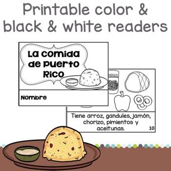 La Comida De Puerto Rico Spanish Reading Activities Print Boom