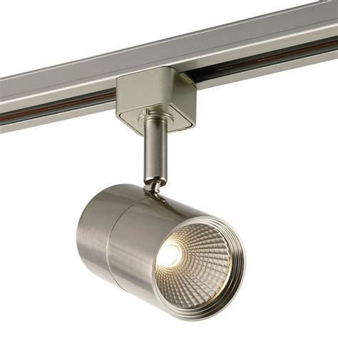 Shop Project Source 1 Light Dimmable Brushed Nickel Flat Back Linear Track Lighting Head At