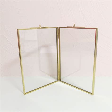 Retro Glass Picture Frame Two Sided Photo Frames Herbarium Portrait