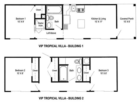 The porch is 6' wide and 16' long, and inside the 12'x16' shed is a huge loft where you can add your bedroom. 12x40 house plans | Cabin floor plans, Floor plans, Cabin ...
