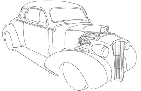 Hot Rod Car Drawing at GetDrawings Free download