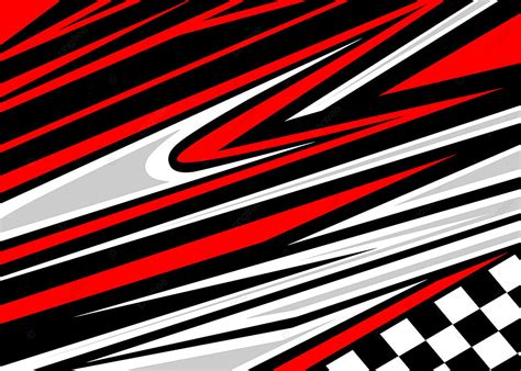 Abstract Racing Stripes With Red And White Background Free Vector Flag