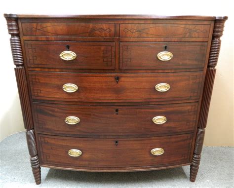 Regency Mahogany Bowfront Chest Of Drawers Antiques Atlas