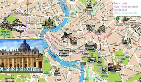 Все достопримечательности Рима на карте музеи выставки исторические