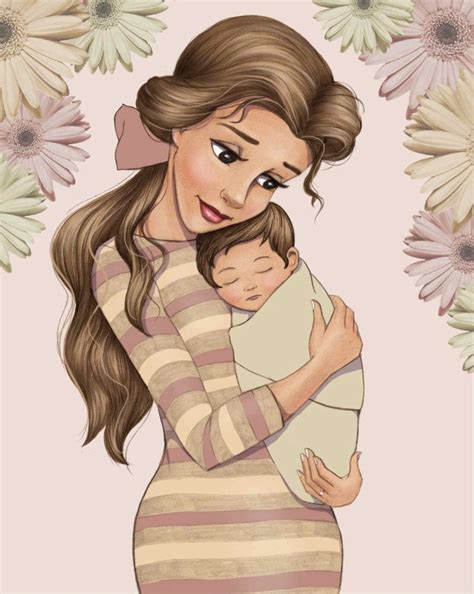 Día De La Madre Ilustraciones Disney Beauty And The Beast Mother