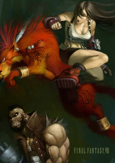 Tifa Lockhart Barret Wallace And Red Xiii Final Fantasy And 1 More