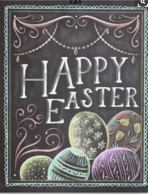 Happy Easter Chalkboard Art Happy Easter Art Chalkboard Art Print