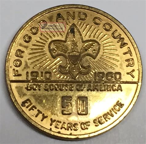 C3537 Boy Scouts Bronze Medal 50th Anniversary 1960
