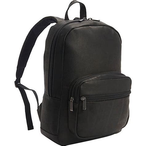 Black Leather Laptop Backpacks Iucn Water