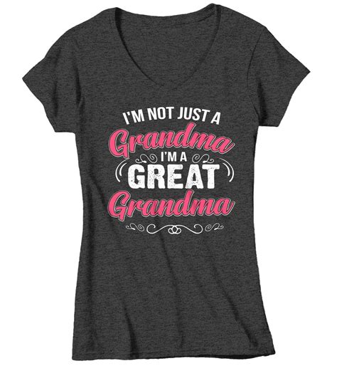 Womens Great Grandma T Shirt Not Just Grandma Great Grandma Shirt Cute